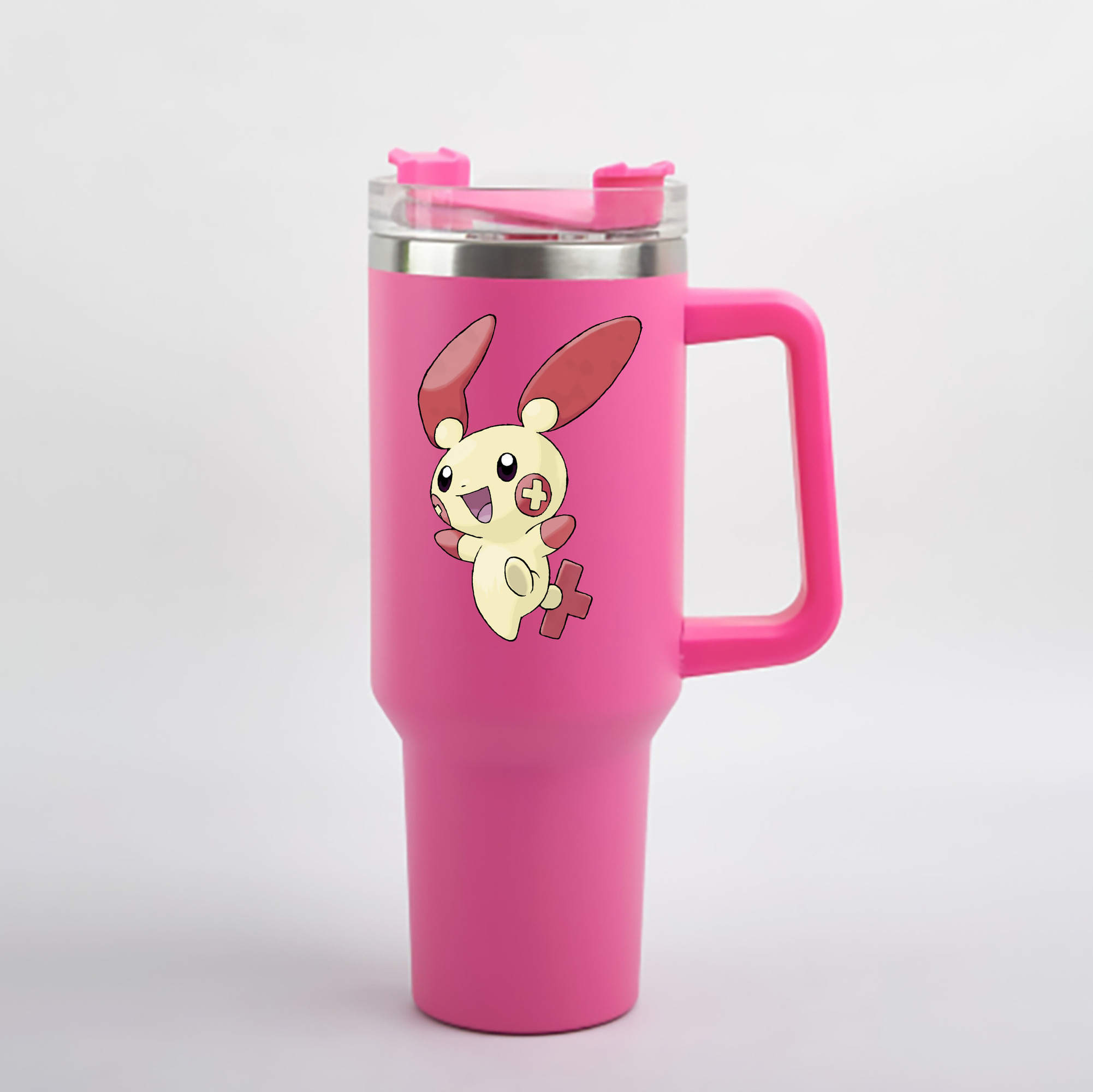（画像用） ポケットモンスター Pokémon 1200mL車用タンブラー - クリスタルステッカー（プラスチックストロー付き）